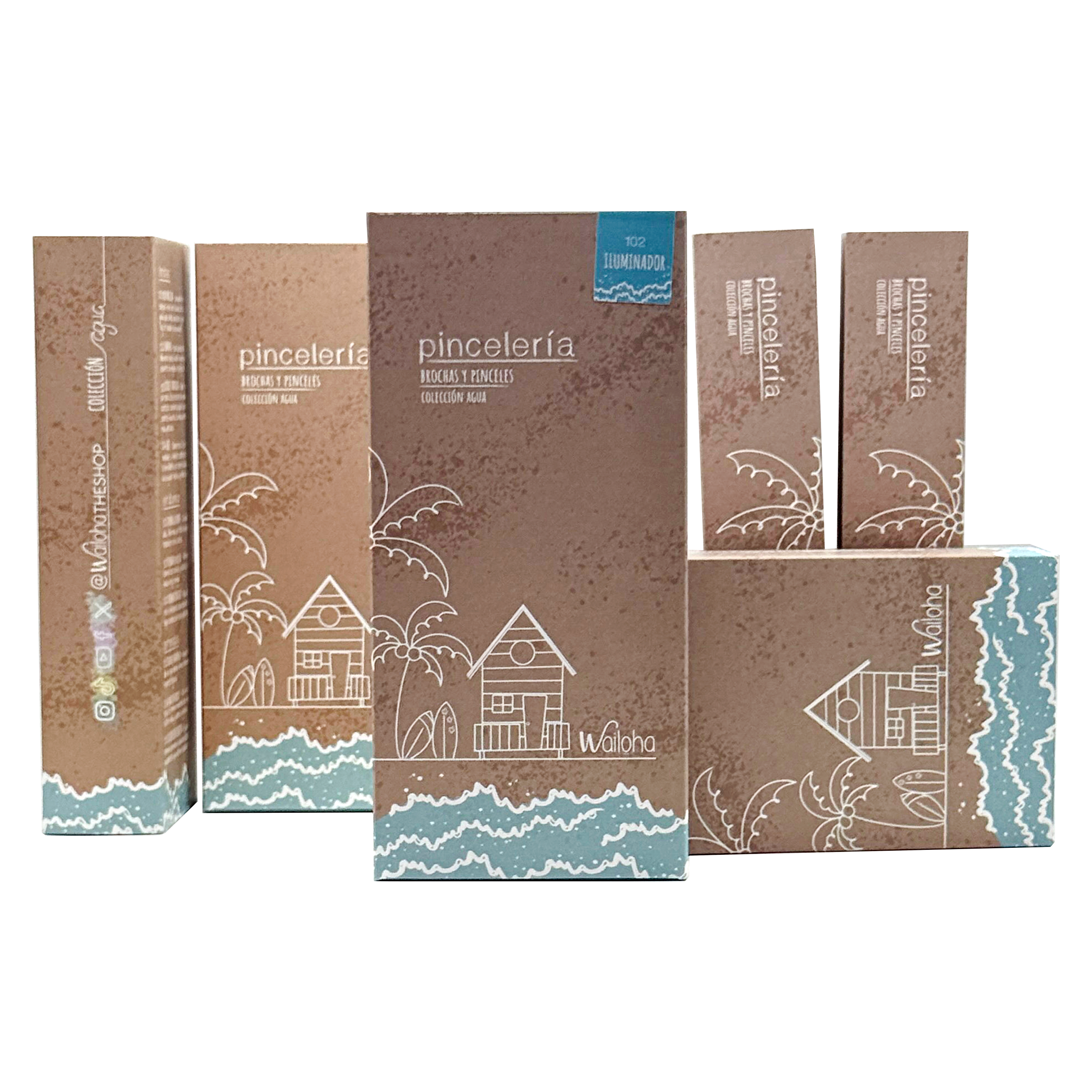 Brochas de rostro individuales agua